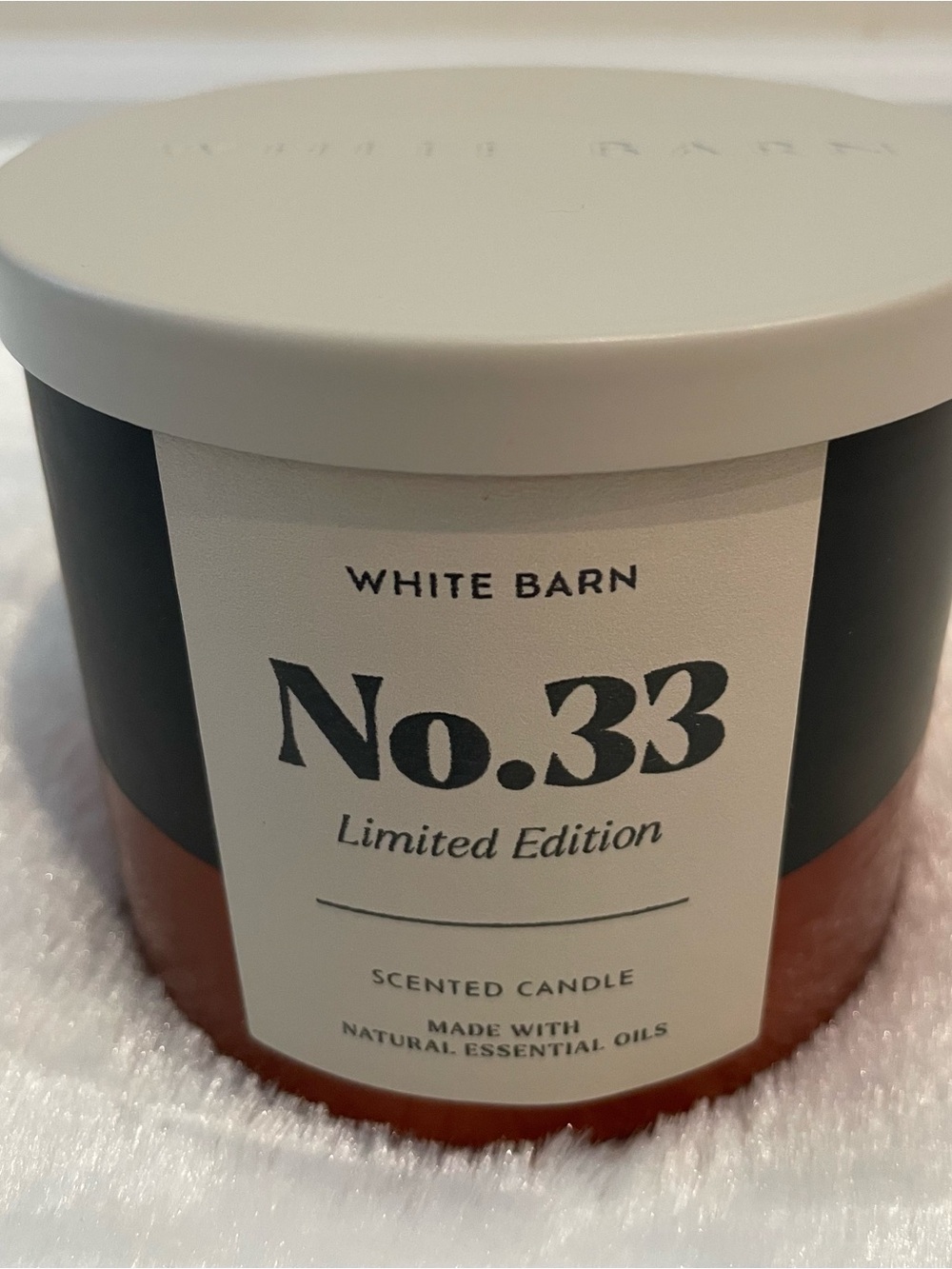White Barn No.33 Limited Edition Scented Candle - Black & Brown